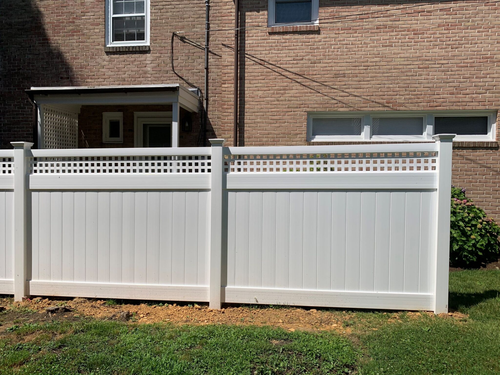 Direst Fence New Mexico White Privacy Vinyl With Square Lattice AKA The Fence Company